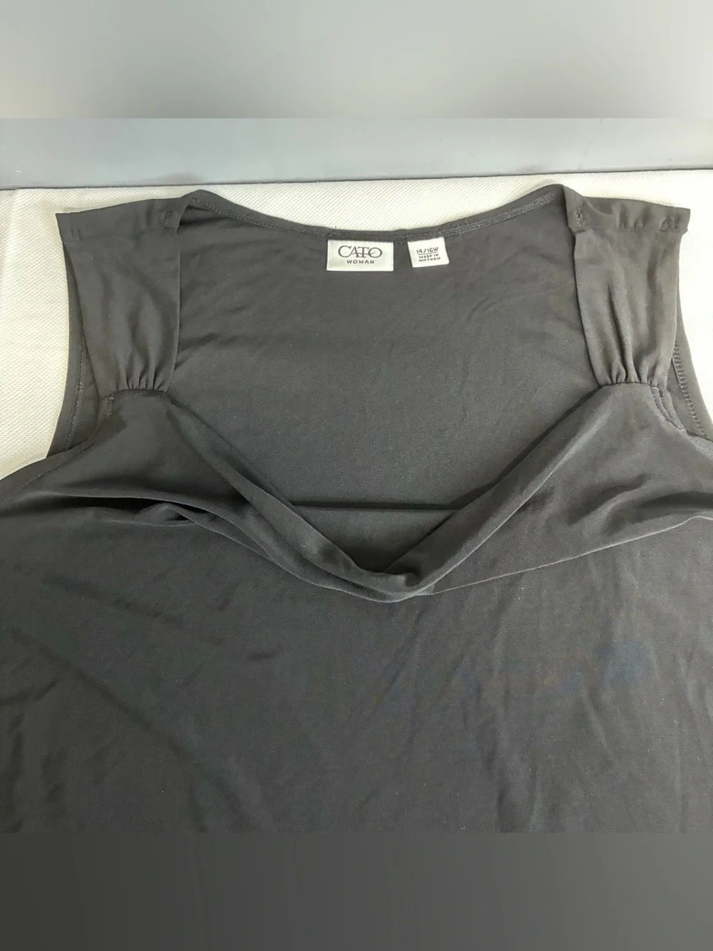 Cato Black Tank Top Women's Sz 14/16W Sleeveless Blouse